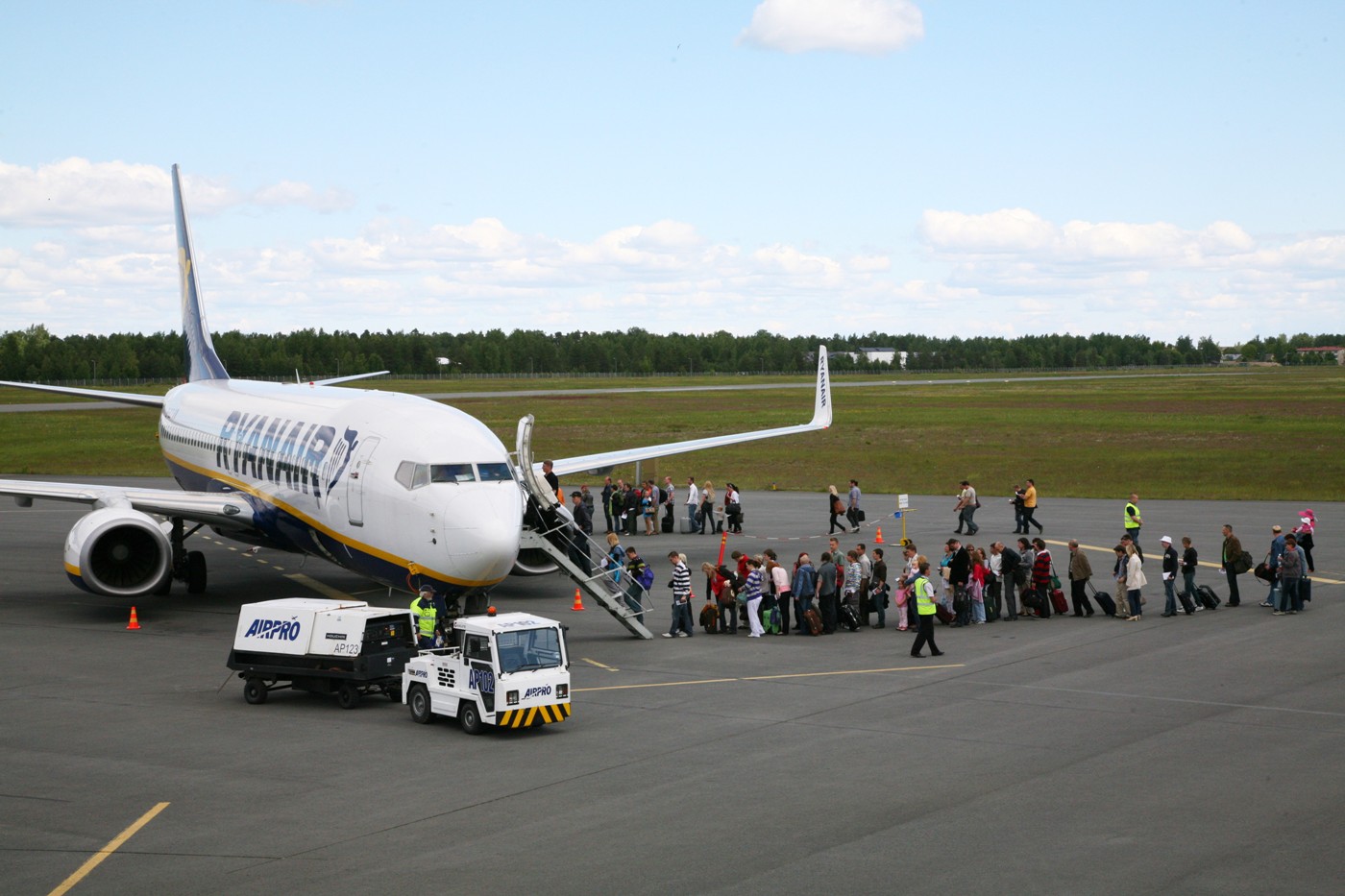 Посадка на самолет в аэропорте Лаппеенранты